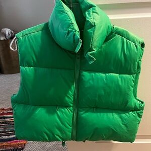 Green Mini Puffer Vest